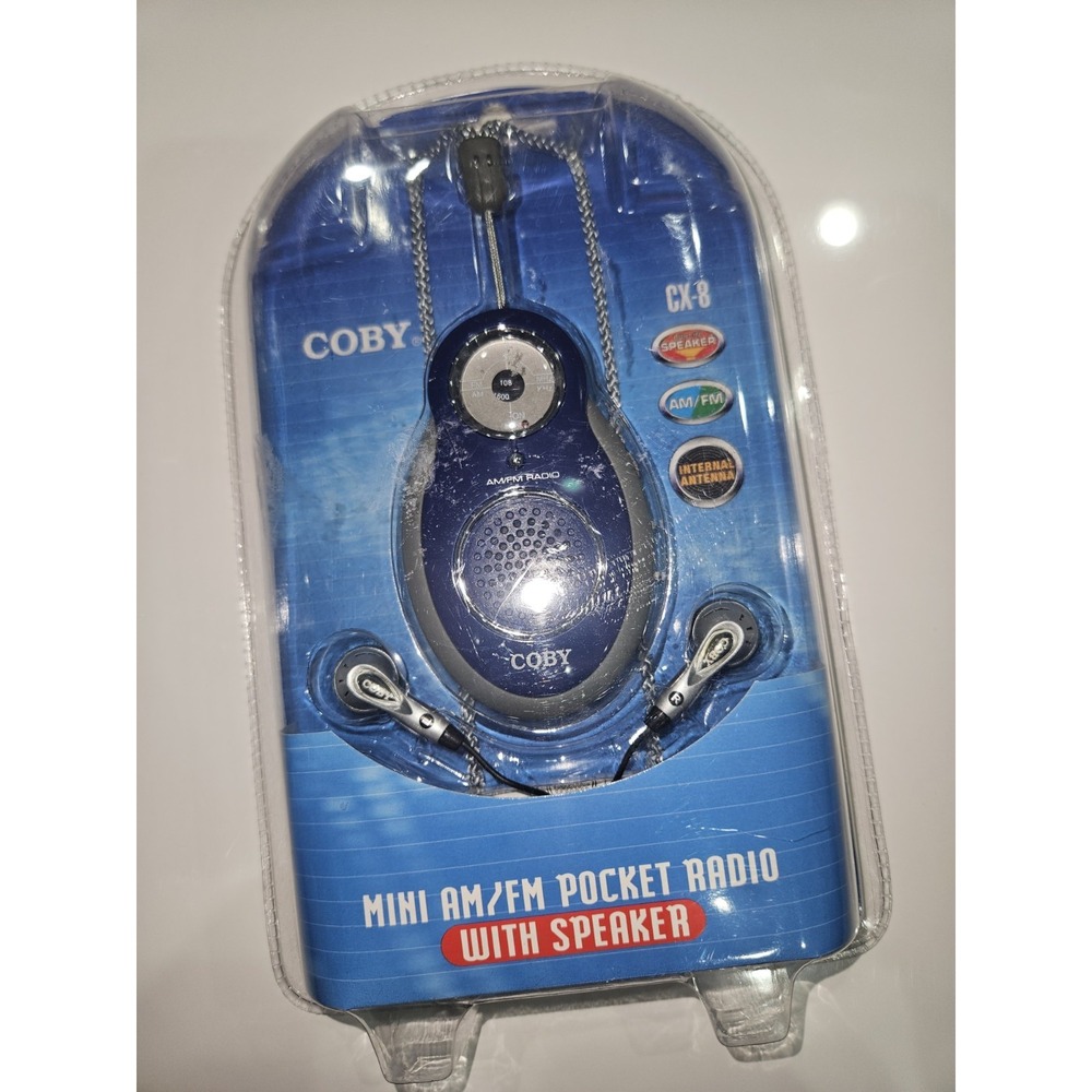 Coby Mini Am/FM Pocket Radio With Speaker New